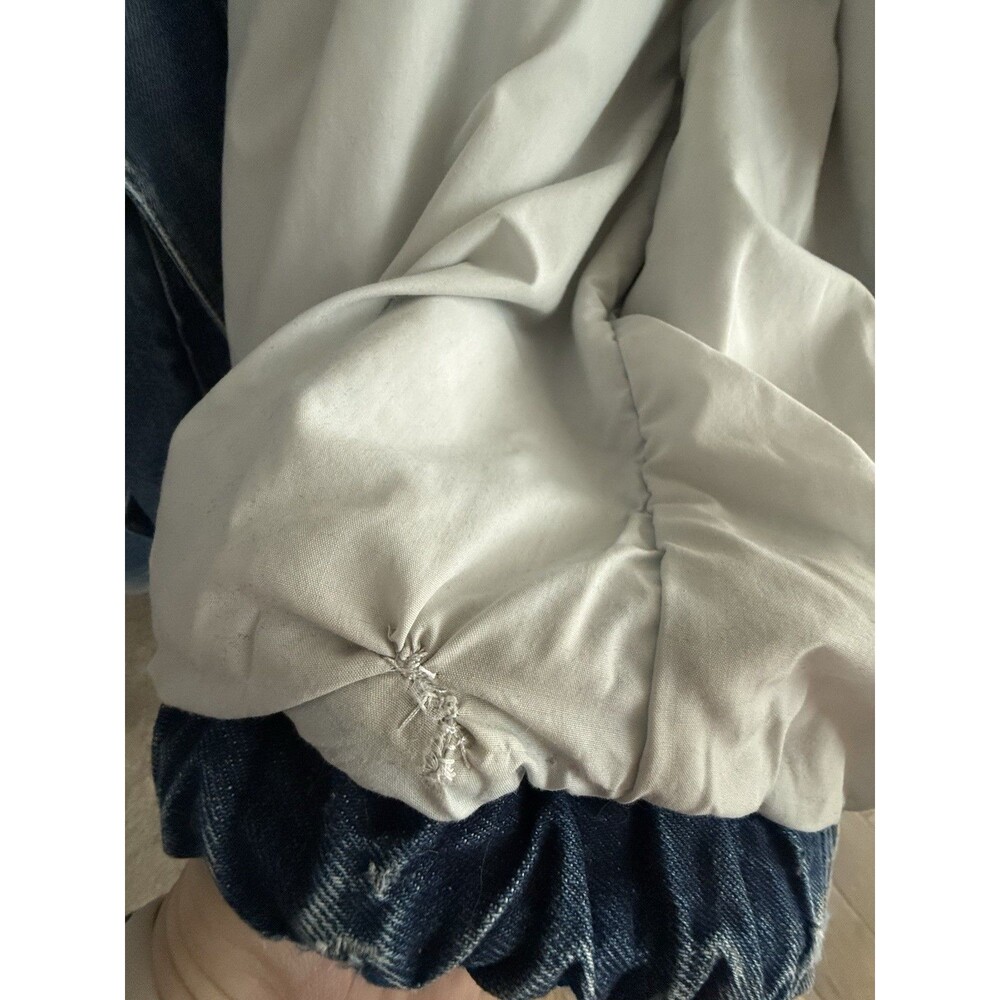Guess Georges Marciano Vintage 1980s Unisex Denim Bomber Jacket XL Marty McFly - Picture 3 of 16